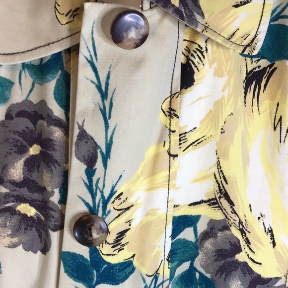 A Line vintage floral trench coat - Picture 5 of 8